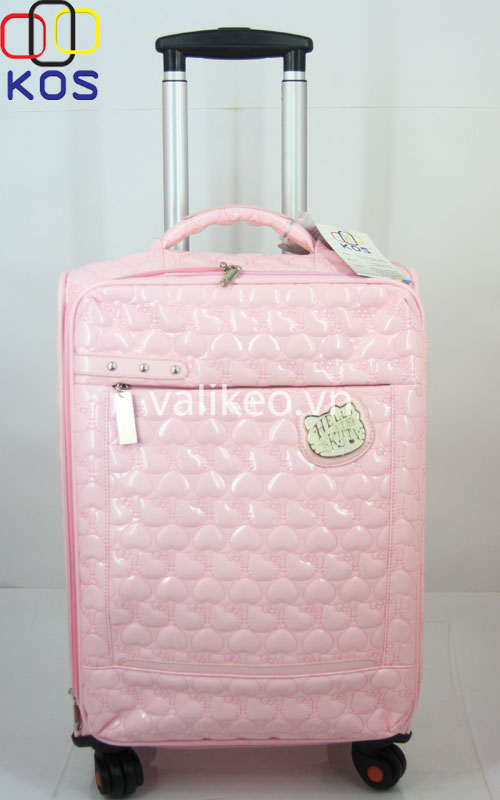 Vali kéo Hello Kitty 5 tấc màu hồng hình trái tim VLKT012 Vali kéo Hello Kitty 5 tấc màu hồng hình trái tim VLKT012