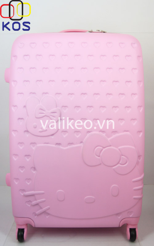 Vali nhựa cứng Hello Kitty 7 tấc hồng VLKT010 Vali nhựa cứng Hello Kitty 7 tấc hồng VLKT010