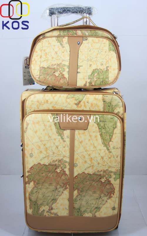 Vali kéo hình bản đồ thời trang 5 tấc VKT008 Vali kéo hình bản đồ thời trang 5 tấc VKT008