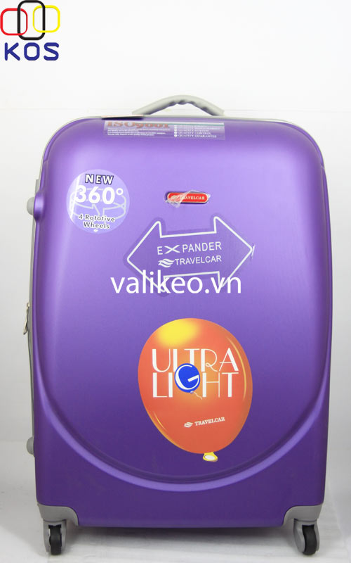 Vali nhựa cứng 7 tấc màu tím VLVC063