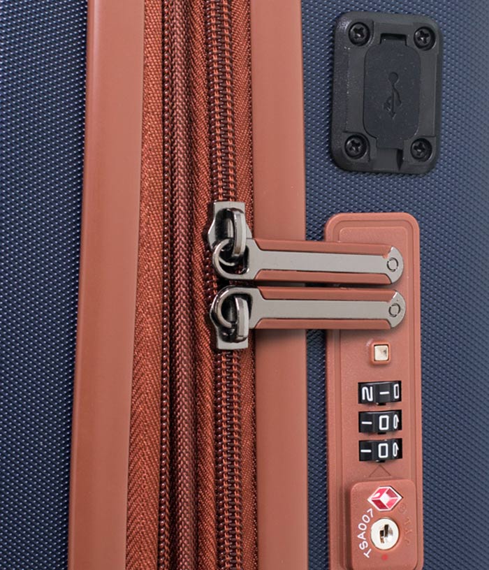 Vali Modo by Roncato Charm size S (20 inch) (W/PC FRONT) - Dark Blue