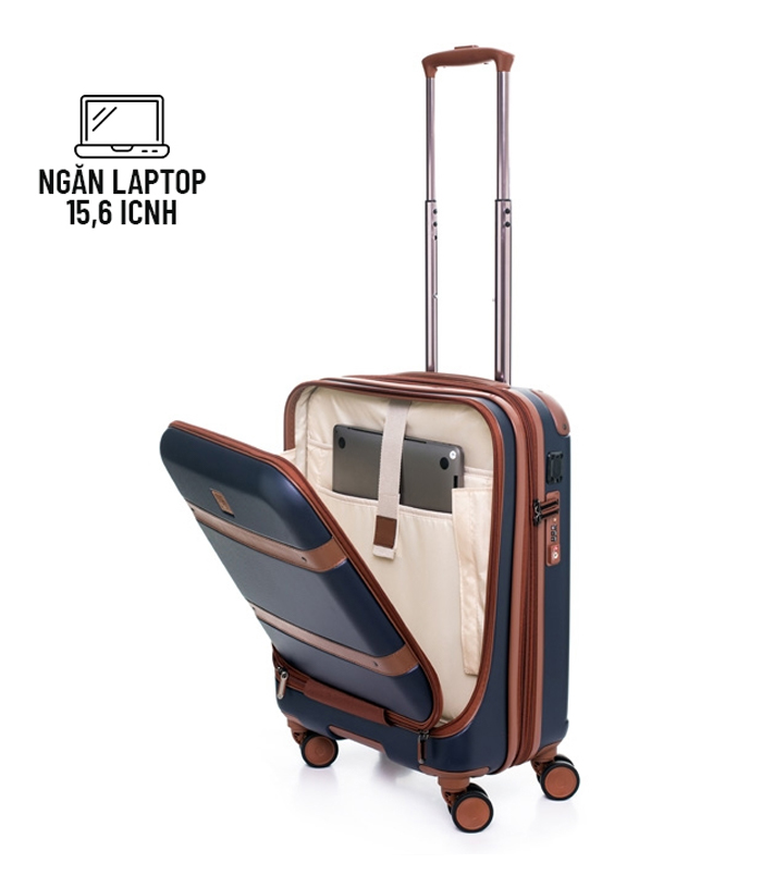 Vali Modo by Roncato Charm size S (20 inch) (W/PC FRONT) - Dark Blue