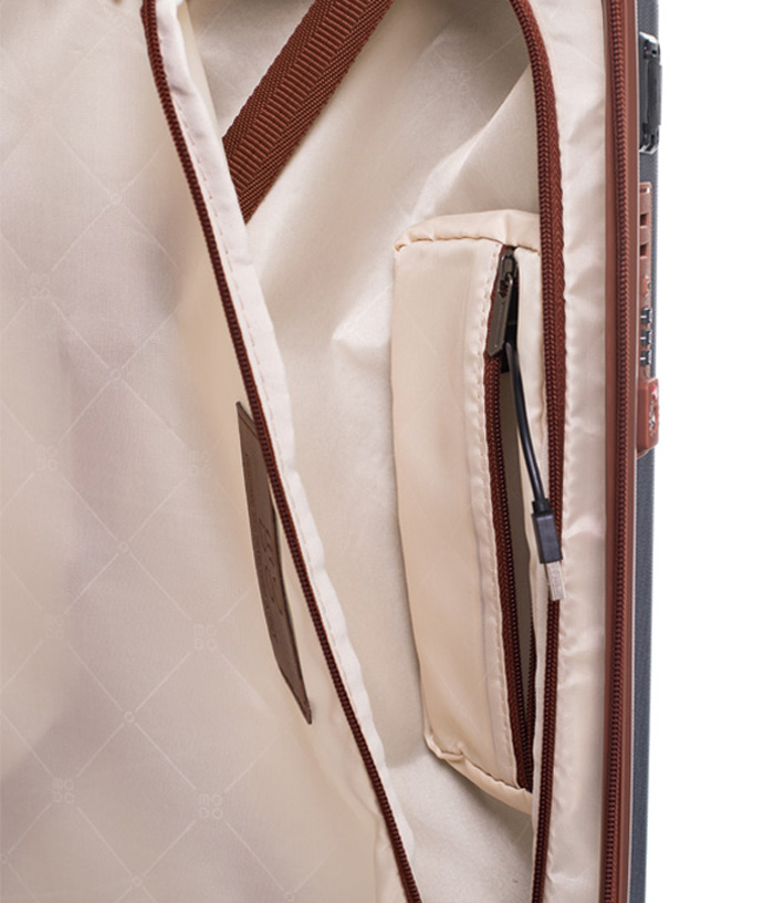 Vali Modo by Roncato Charm size S (20 inch) (W/PC FRONT) - Dark Blue