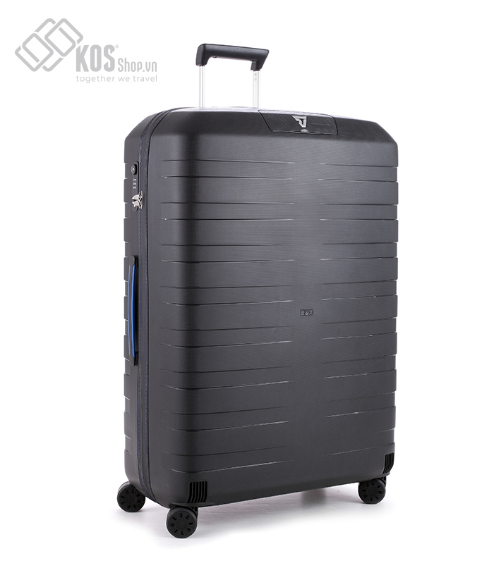 Vali Roncato Box Black with blue line 6 tấc