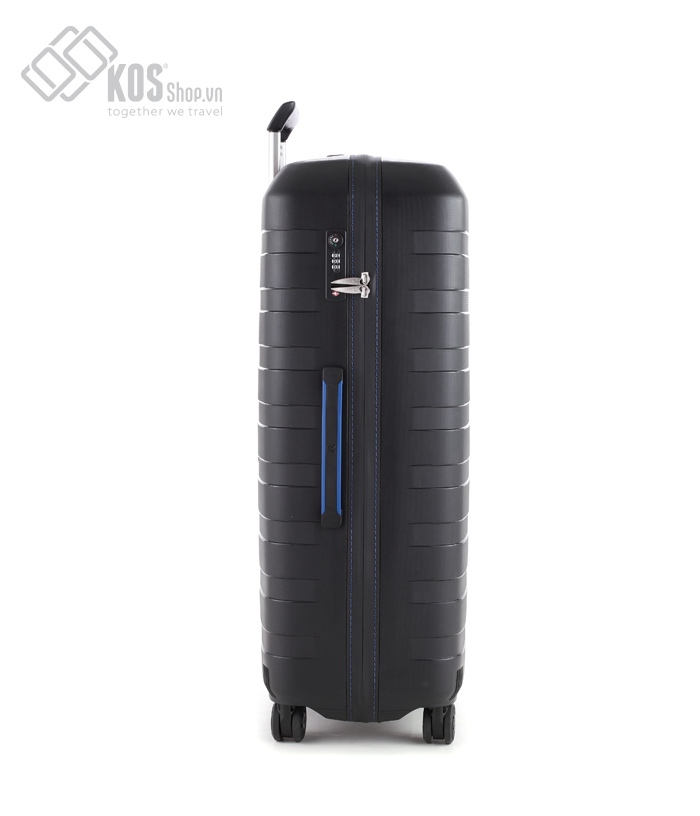 Vali Roncato Box Black with blue line 6 tấc
