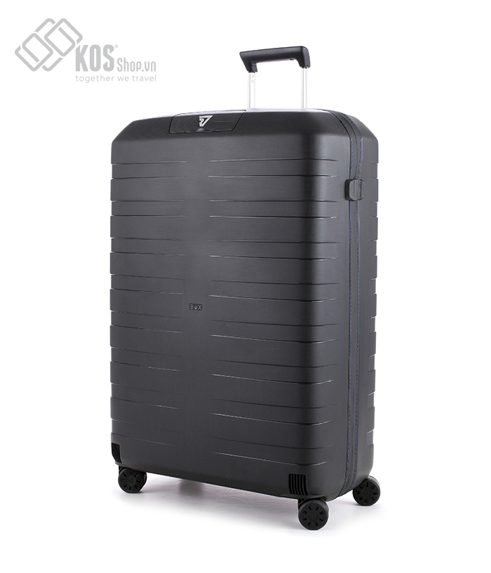 Vali Roncato Box Black with blue line 6 tấc