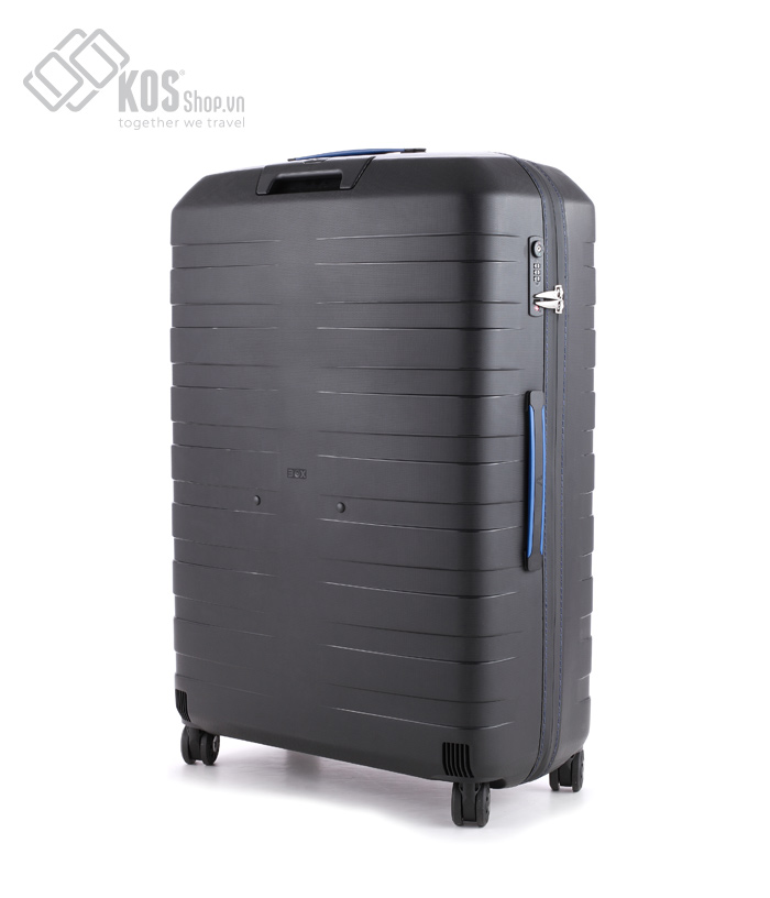 Vali Roncato Box Black with blue line 6 tấc