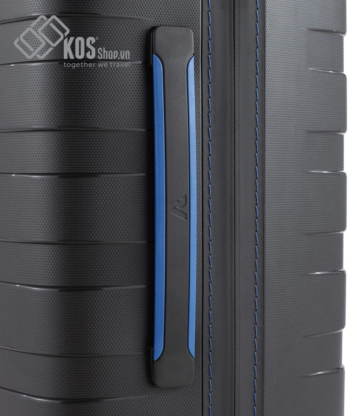 Vali Roncato Box Black with blue line 6 tấc